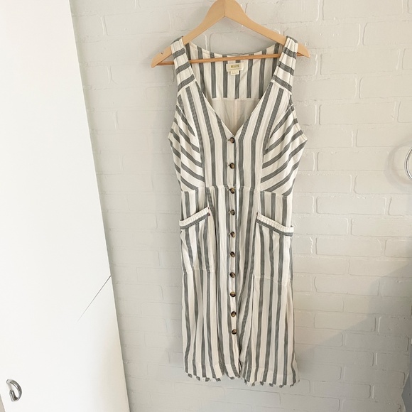 Anthropologie x Maeve Taylor Swift Engagement dress inspired Cotton Stripes 12 - Picture 5 of 16